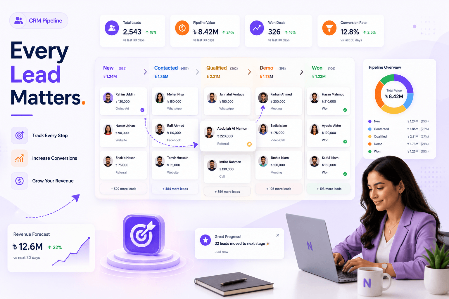 NextPilot CRM pipeline